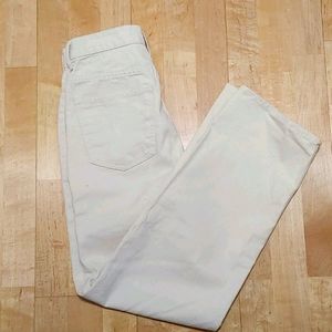 Cream straight leg jeans